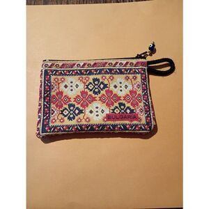 Bulgaria Woven Fabric Coin Purse Zipper Change Bright Multicolor